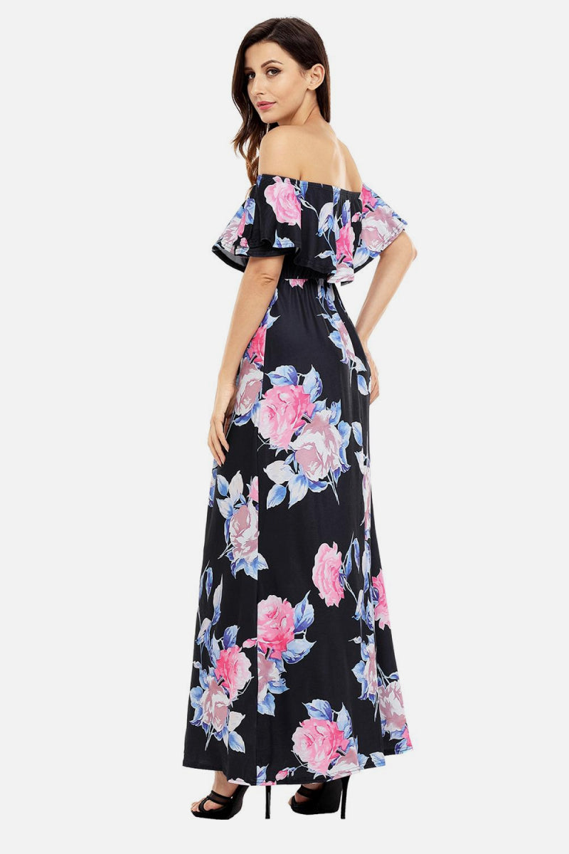Floral Off Shoulder Maxi Dress