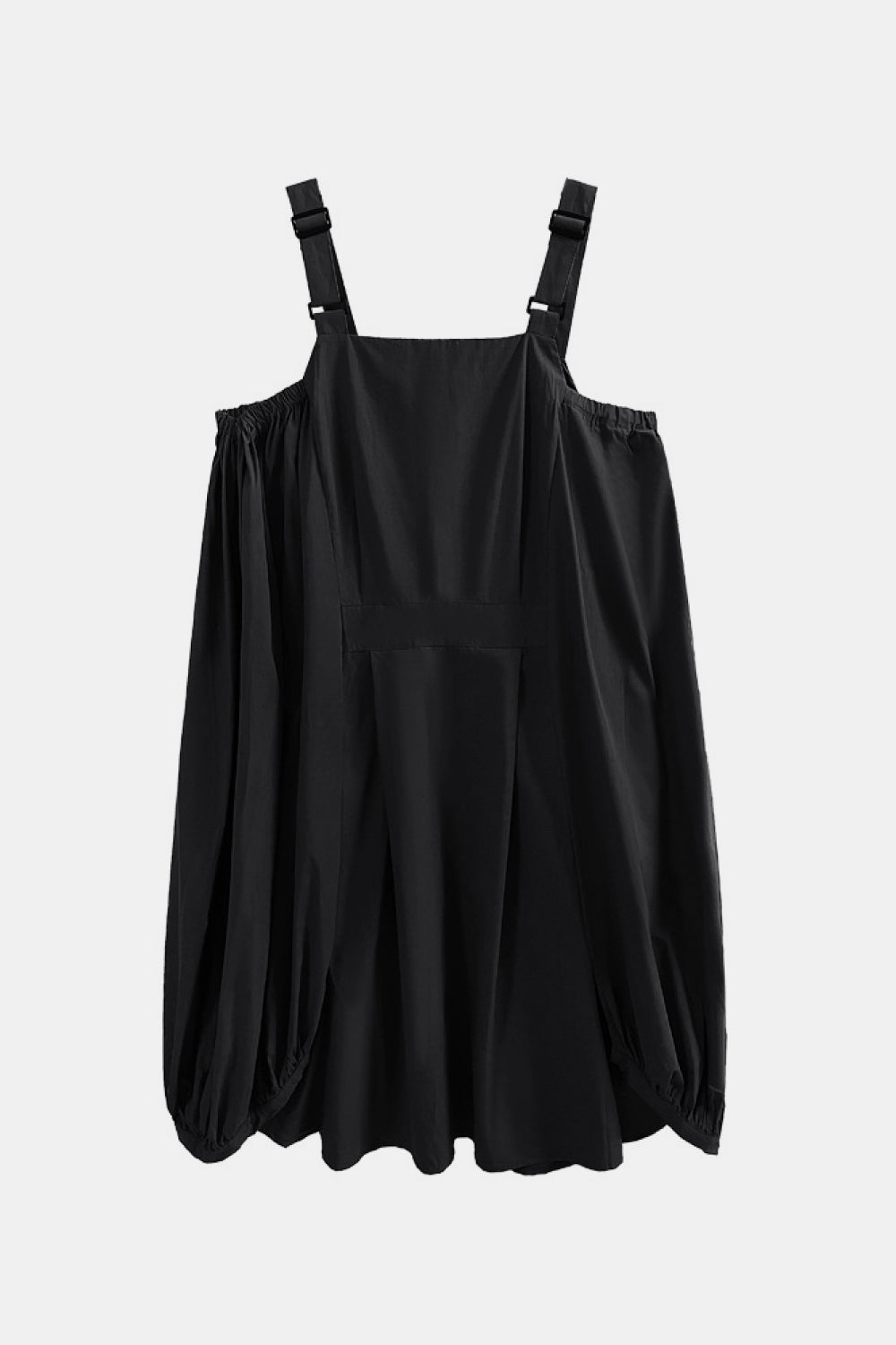 Slit Overall Dress with Pockets