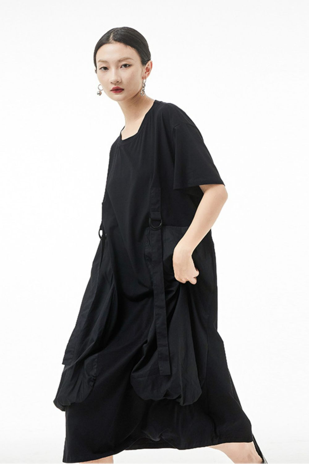 Strap Detail T-Shirt Dress with Pockets