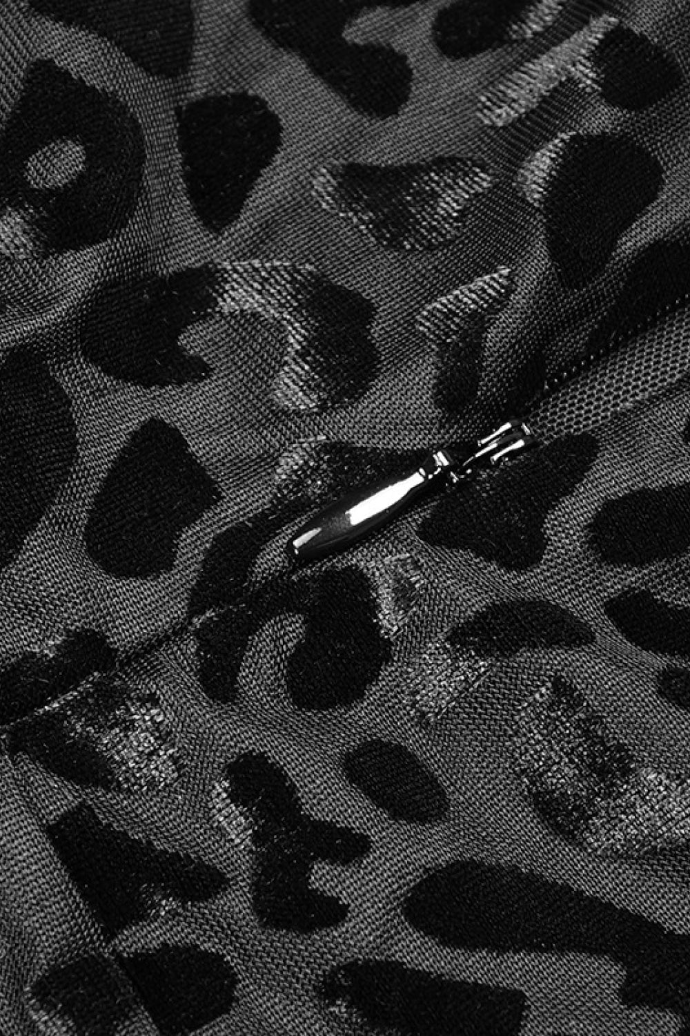 Leopard Burnout Velvet Strapless Maxi Dress with Gloves